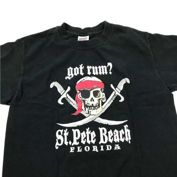 ‼️SALE‼️ ST PETE FLORIDA GOT RUM VINTAGE PIRATE TEE SHIRT UNISEX - Picture 2 of 6